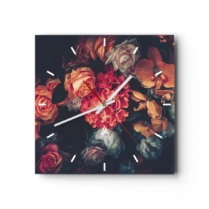 Wanduhr - Glasuhr - Wie bei den holländischen Meistern - 40x40 cm