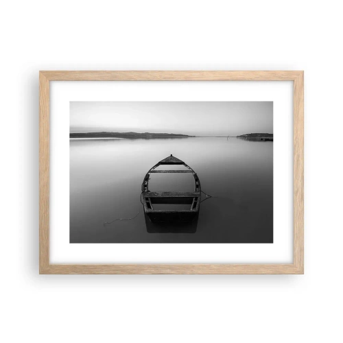 Poster in einem Rahmen aus heller Eiche - Sehnsucht und Melancholie - 40x30 cm