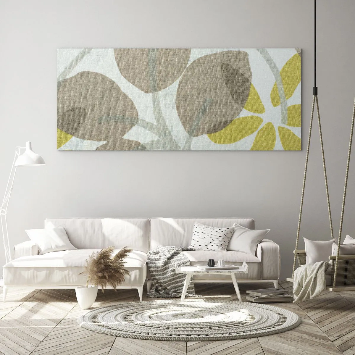 Glasbild - Bild auf glas - Komposition in voller Sonne - 100x40 cm