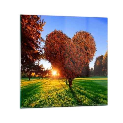 Glasbild - Bild auf glas - Und wie man den Herbst nicht liebt - 60x60 cm