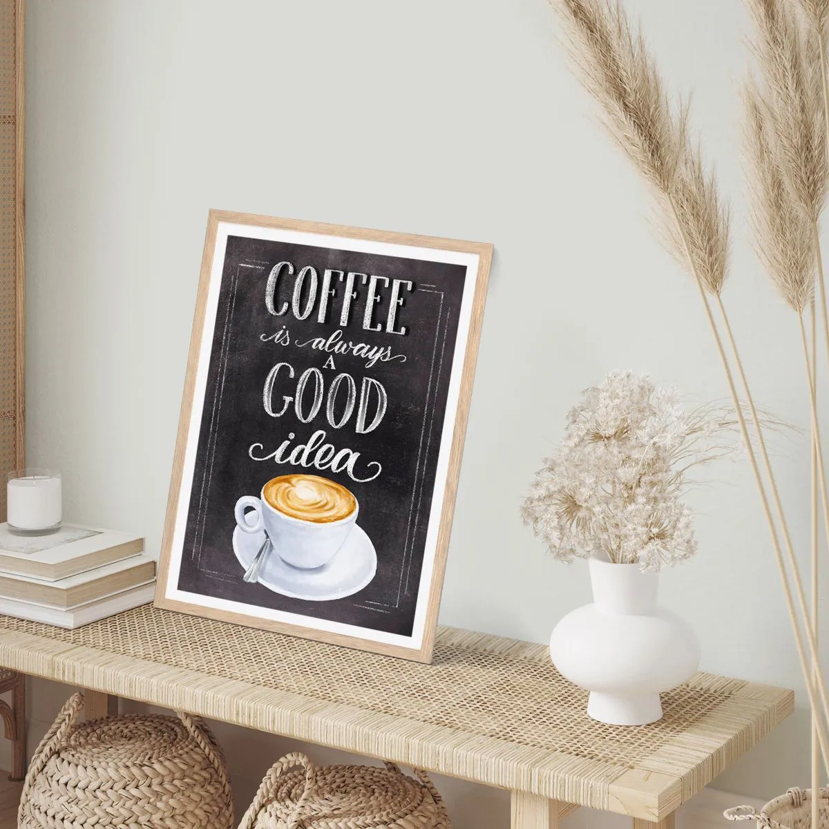 Poster in einem Rahmen aus heller Eiche - Natürlich! - 50x70 cm