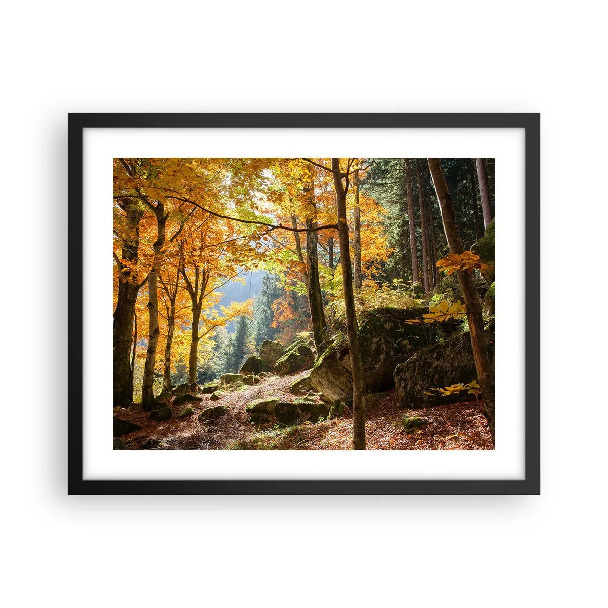 Poster in einem schwarzem Rahmen - Zeit zum Entspannen - 50x40 cm