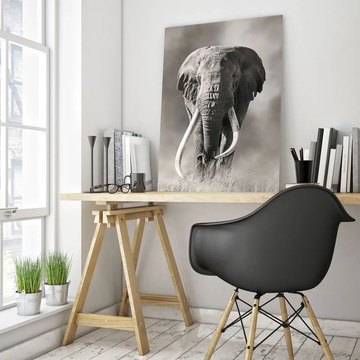 Glasbild - Bild auf glas - Afrikanischer Patriarch - 70x100 cm