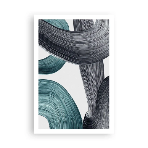 Poster - Smaragdgrüne und schwarze Pfade - 61x91 cm