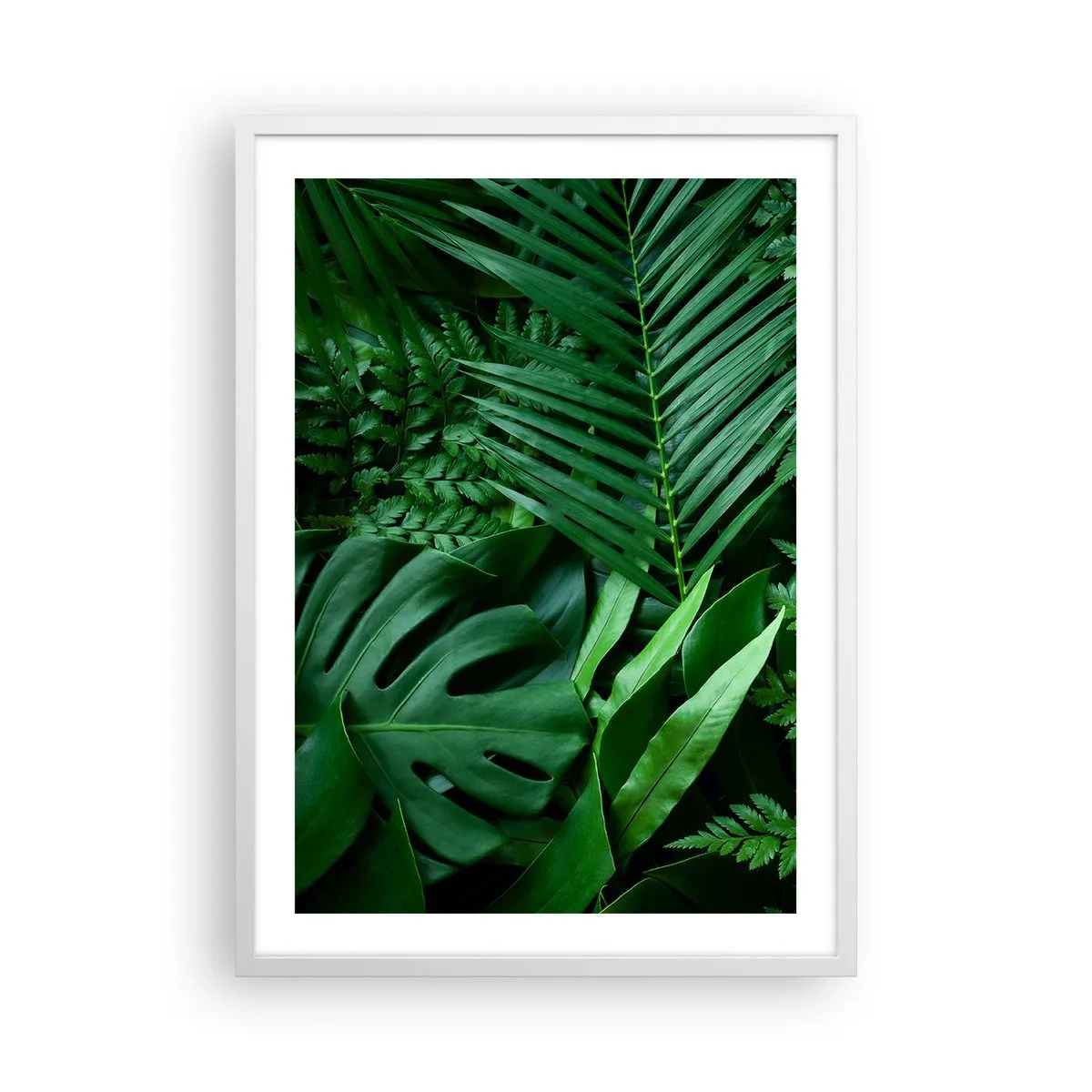 Poster in einem weißen Rahmen - Eingebettet ins Grüne - 50x70 cm