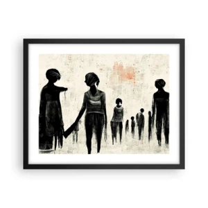 Poster in einem schwarzem Rahmen - Gegen die Einsamkeit - 50x40 cm