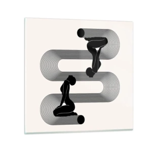 Glasbild - Bild auf glas - Sinnliche Symmetrie - 50x50 cm