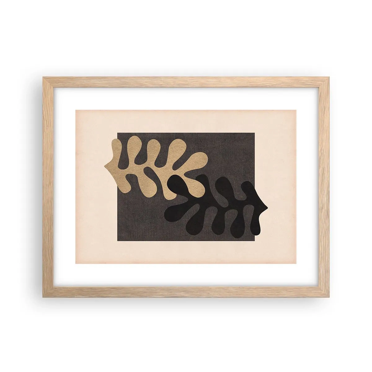 Poster in einem Rahmen aus heller Eiche - Abwesenheit und Ergänzung - 40x30 cm