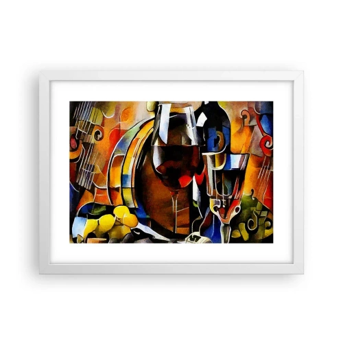 Poster in einem weißen Rahmen - Und die Welt nimmt Farben an - 40x30 cm