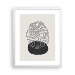 Poster in einem weißen Rahmen - Dauer und Schwingung - 40x50 cm