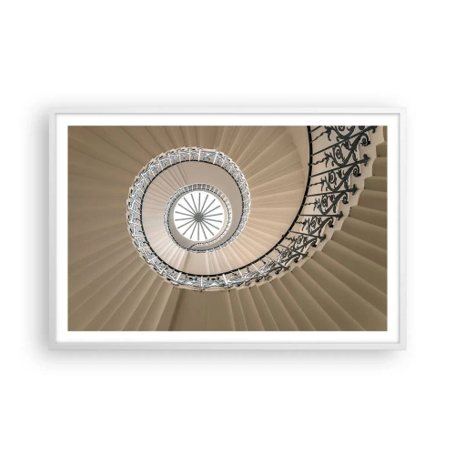 Poster in einem weißen Rahmen - Im Inneren der Muschel - 91x61 cm