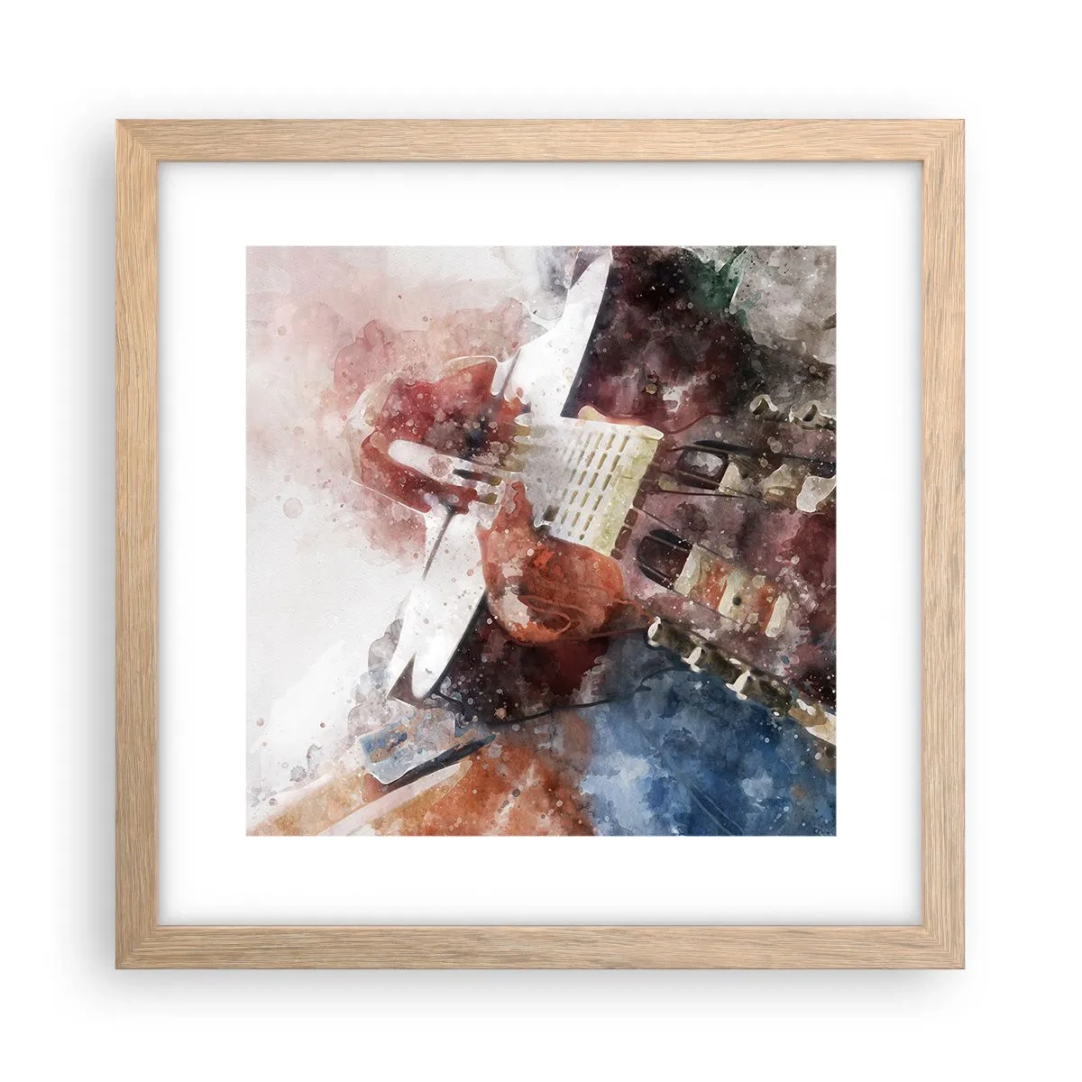 Poster in einem Rahmen aus heller Eiche - Und was halten Sie davon? - 30x30 cm