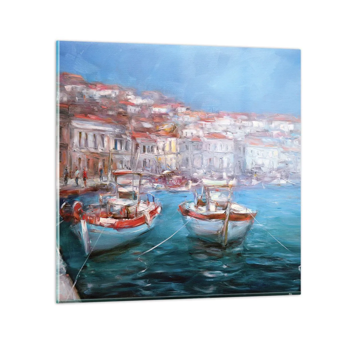 Glasbild - Bild auf glas - Italienische Bucht - 60x60 cm