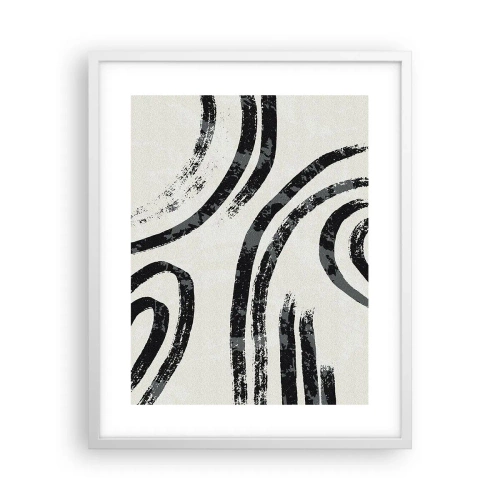 Poster in einem weißen Rahmen - Bei Hälfte angehalten - 40x50 cm