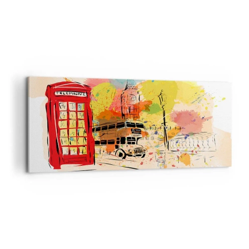 Bild auf Leinwand - Leinwandbild - Die Stadt der Vielfalt - 100x40 cm