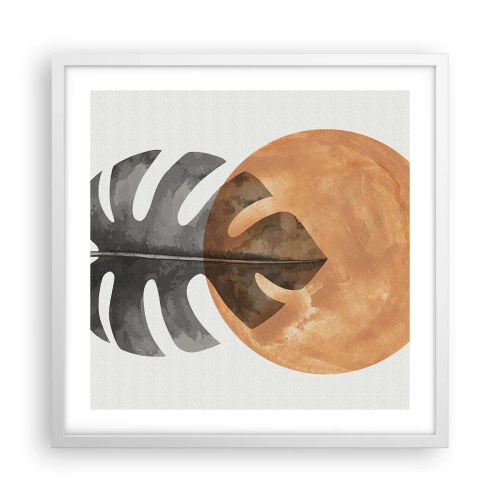 Poster in einem weißen Rahmen - Immer die Sonne - 50x50 cm