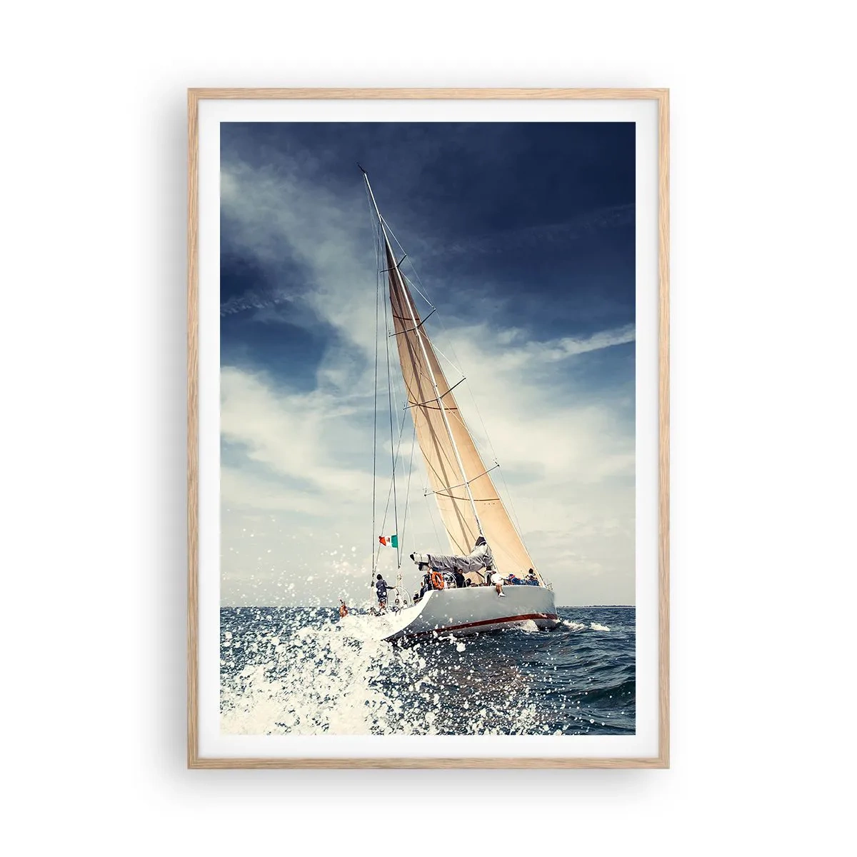 Poster in einem Rahmen aus heller Eiche - Sie werden uns nicht einholen! - 70x100 cm