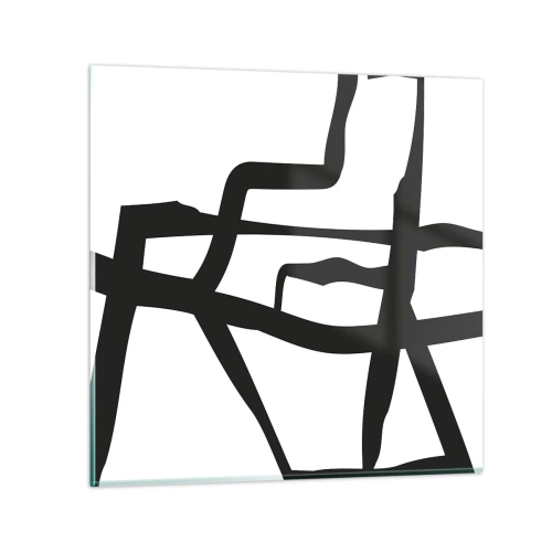 Glasbild - Bild auf glas - Schwarz-Weiß-Design - 60x60 cm