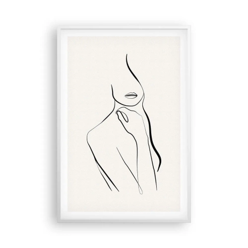 Poster in einem weißen Rahmen - Eine Welle der Melancholie - 61x91 cm