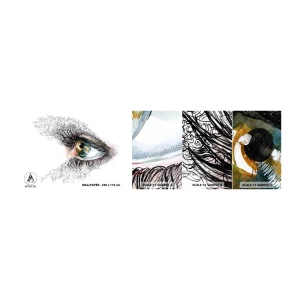 Fototapetenmuster Standard Eco - Schau direkt in die Seele - Abstraktion, Grafik, Auge - 100x30 cm