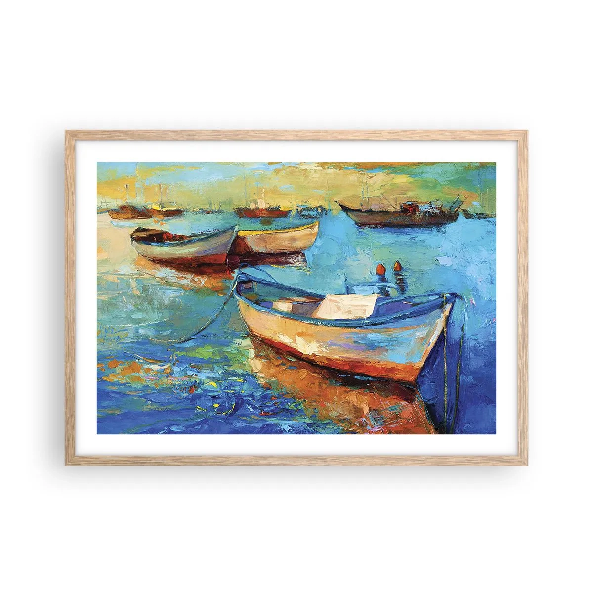 Poster in einem Rahmen aus heller Eiche - In der südlichen Bucht - 70x50 cm