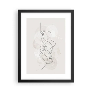 Poster in einem schwarzem Rahmen - Verstrickt in eine Umarmung - 30x40 cm