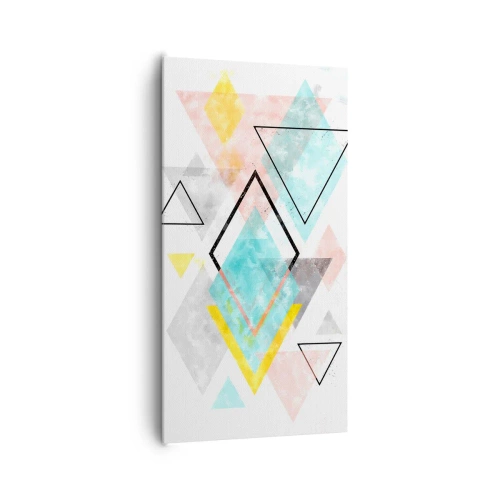 Bild auf Leinwand - Leinwandbild - Geometrisches Spiel - 65x120 cm