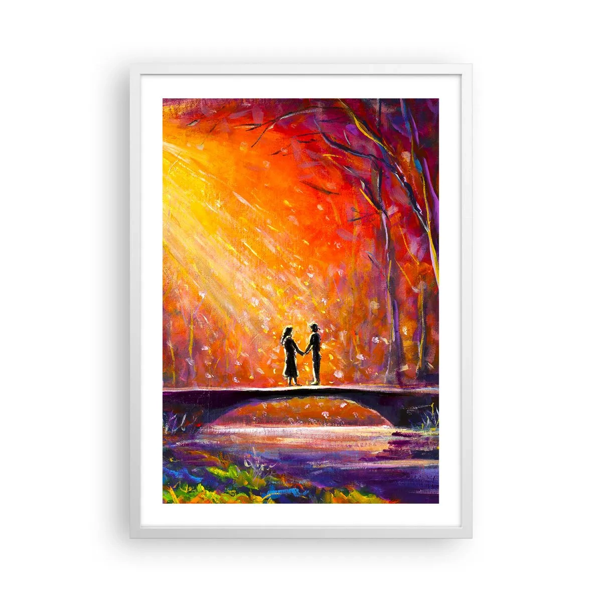 Poster in einem weißen Rahmen - Der Himmel liebt sie auch - 50x70 cm