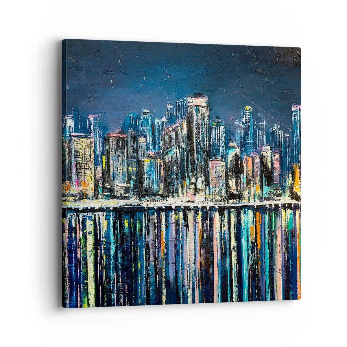 Bild auf Leinwand - Leinwandbild - Kaskade von Lichtern - 40x40 cm