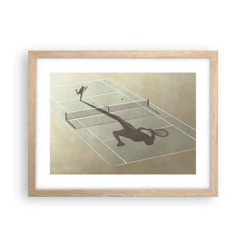 Poster in einem Rahmen aus heller Eiche - Überwinde dich selbst - 40x30 cm