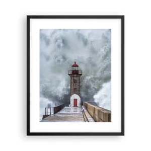 Poster in einem schwarzem Rahmen - Das Rauschen des Wassers, der Lärm wird wehen - 40x50 cm