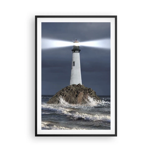 Poster in einem schwarzem Rahmen - Hier... hier... hier! - 61x91 cm