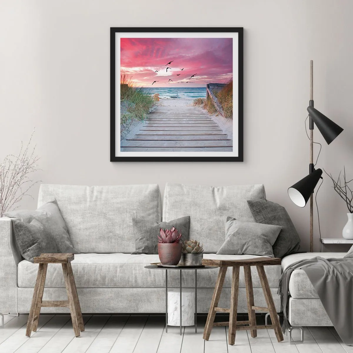 Poster in einem schwarzem Rahmen - Baltischer Eindruck - 30x30 cm