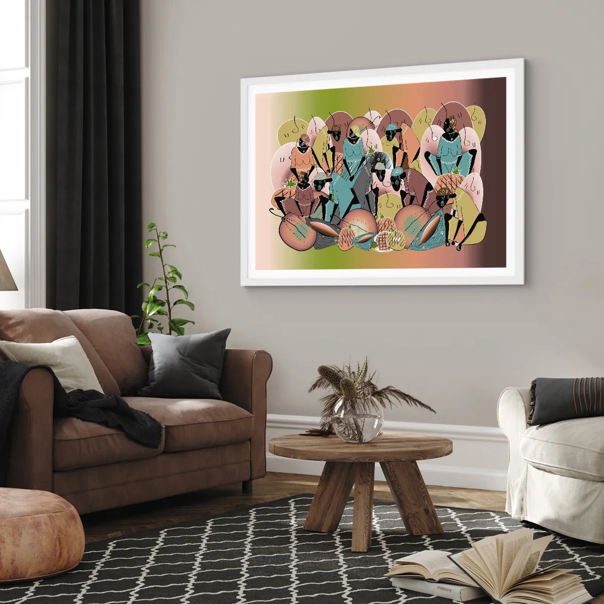 Poster in einem weißen Rahmen - Ein toller Urlaub steht bevor - 100x70 cm