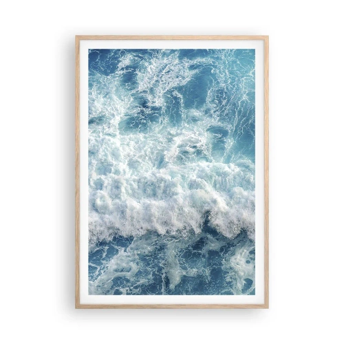 Poster in einem Rahmen aus heller Eiche - Freudig und springend - 70x100 cm