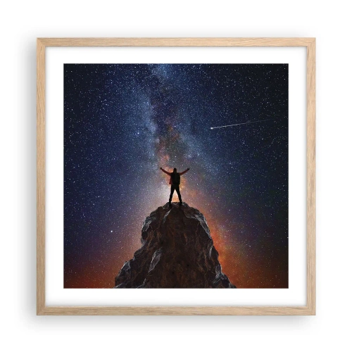 Poster in einem Rahmen aus heller Eiche - Die Macht ist mit mir! - 50x50 cm