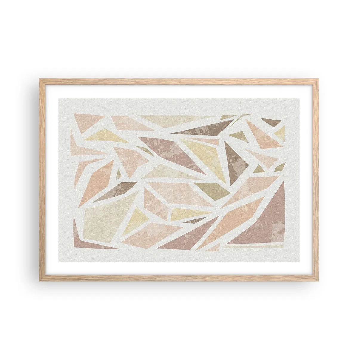 Poster in einem Rahmen aus heller Eiche - Buntglas-Komposition - 70x50 cm