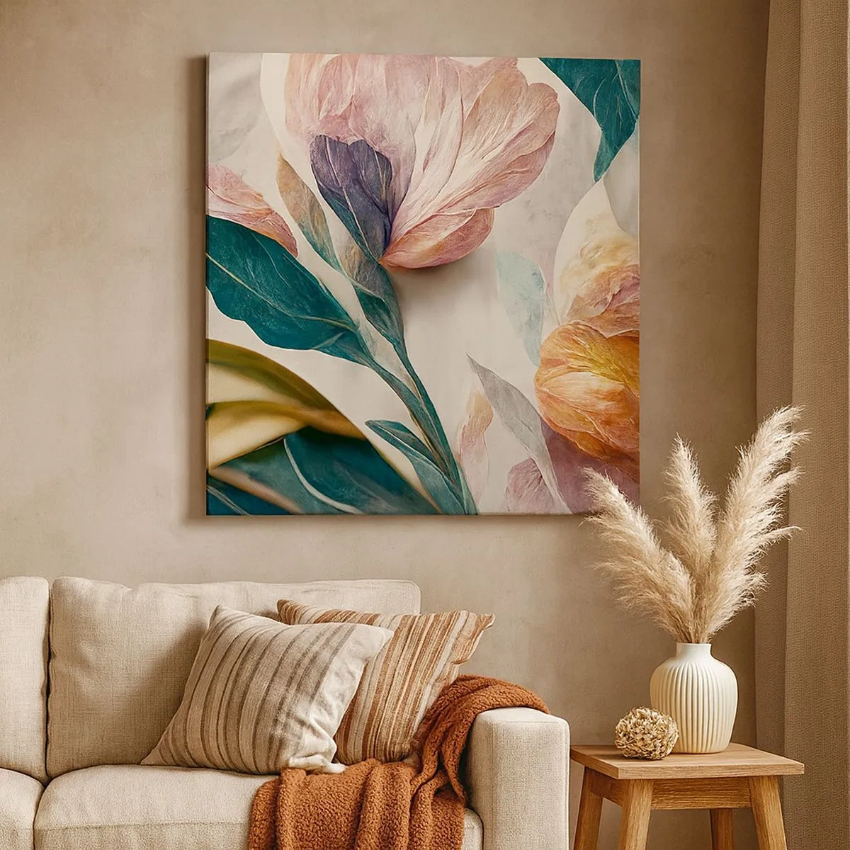 Bild auf Leinwand - Leinwandbild - Blumen der südlichen Inseln - 30x30 cm