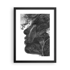 Poster in einem schwarzem Rahmen - Verstrickt in Träume - 30x40 cm