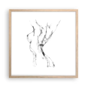 Poster in einem Rahmen aus heller Eiche - Schön und stark - 50x50 cm