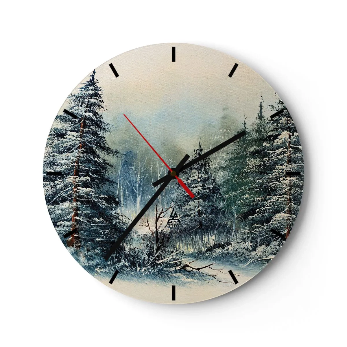 Wanduhr - Glasuhr - Bereit für Weihnachten - 40x40 cm