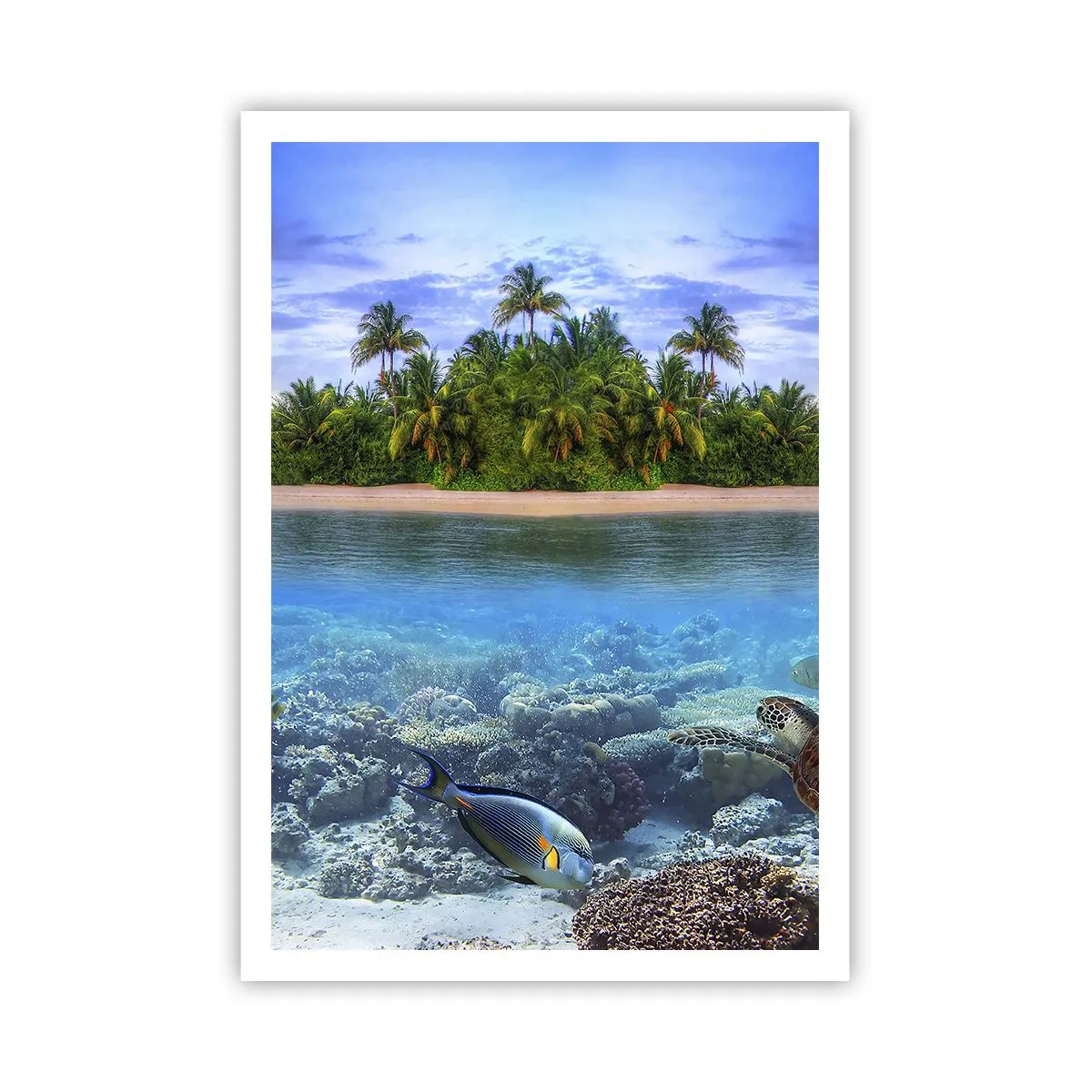 Poster - Heavenly Island lädt dich ein - 70x100 cm