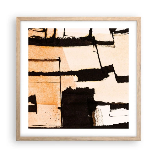 Poster in einem Rahmen aus heller Eiche - Also doch Ordnung - 50x50 cm