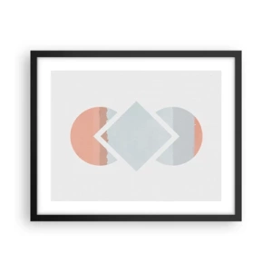 Poster in einem schwarzem Rahmen - Die Situation ist klar - 50x40 cm