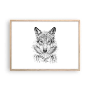 Poster in einem Rahmen aus heller Eiche - Ein geborener Anführer - 70x50 cm