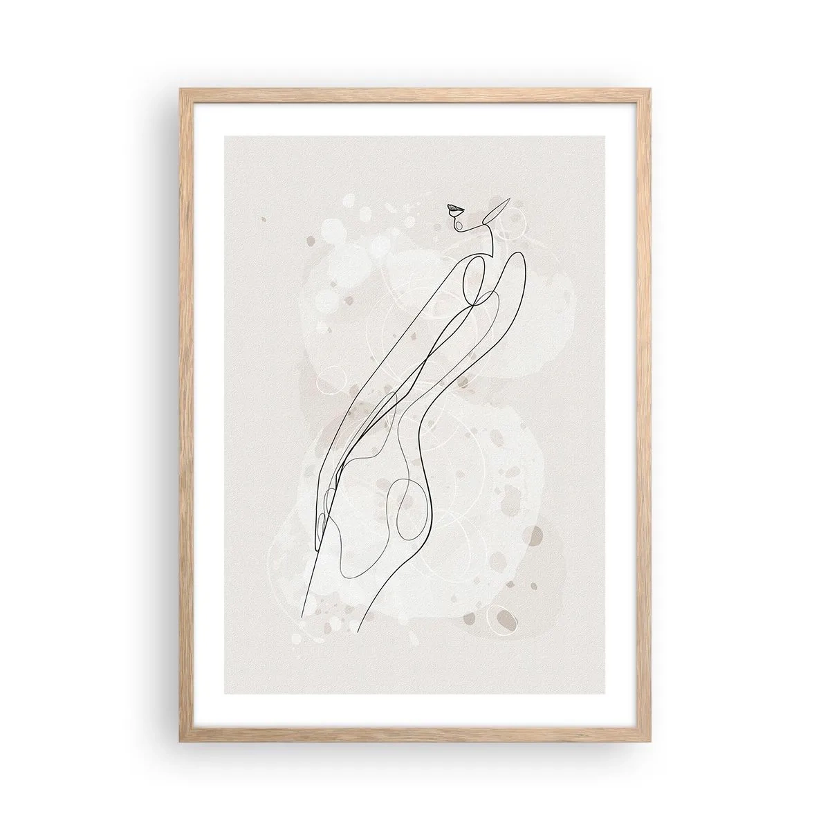 Poster in einem Rahmen aus heller Eiche - Der Blick schweift - 50x70 cm