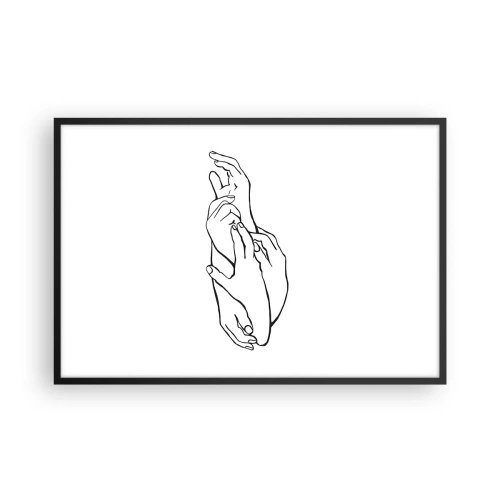Poster in einem schwarzem Rahmen - Gute Geste - 91x61 cm