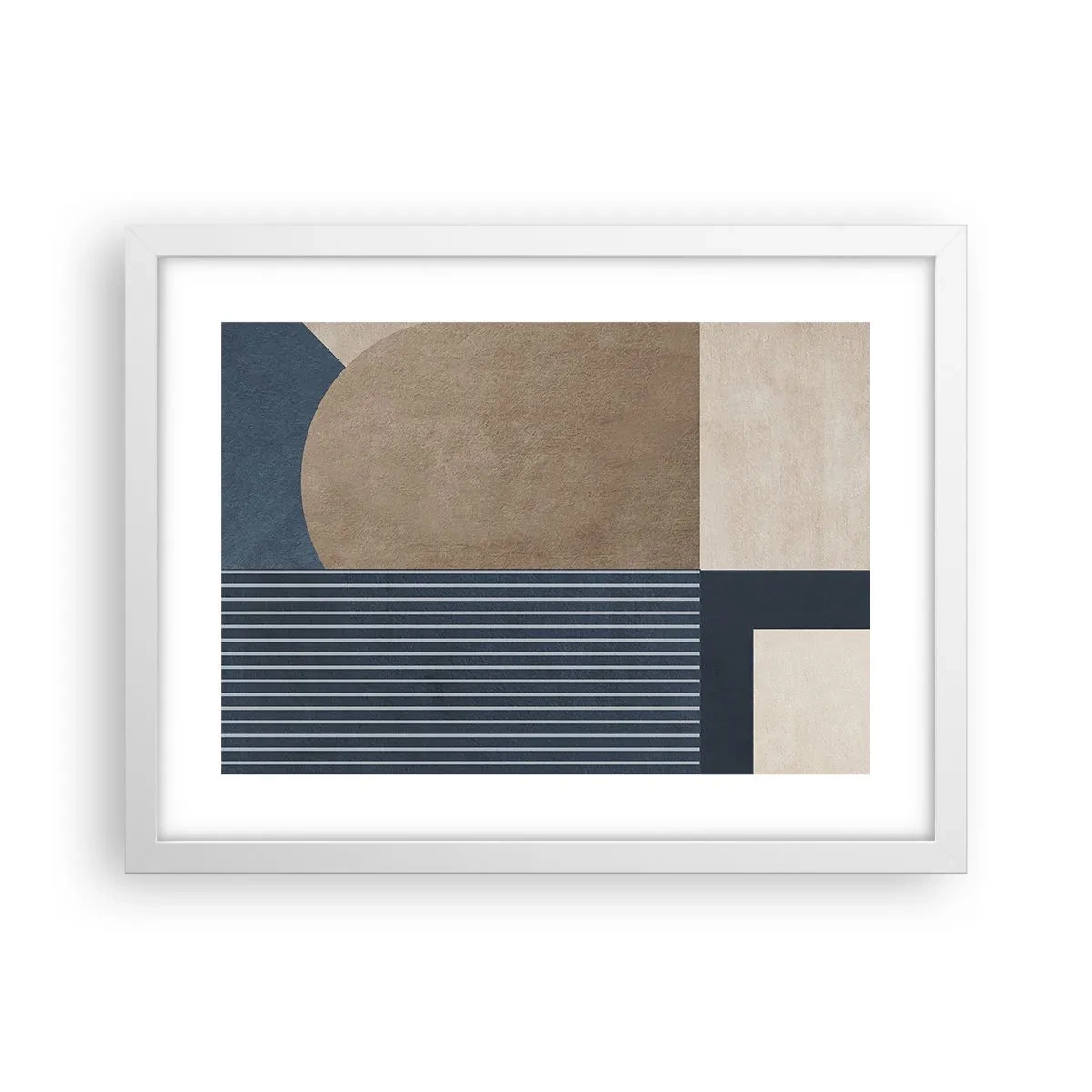 Poster in einem weißen Rahmen - Komposition aus Einfachheit und Rundheit - 40x30 cm