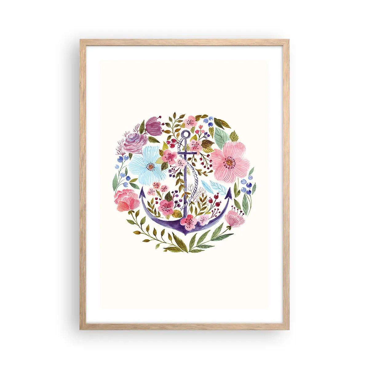 Poster in einem Rahmen aus heller Eiche - Guter Traum eines Seemanns - 50x70 cm