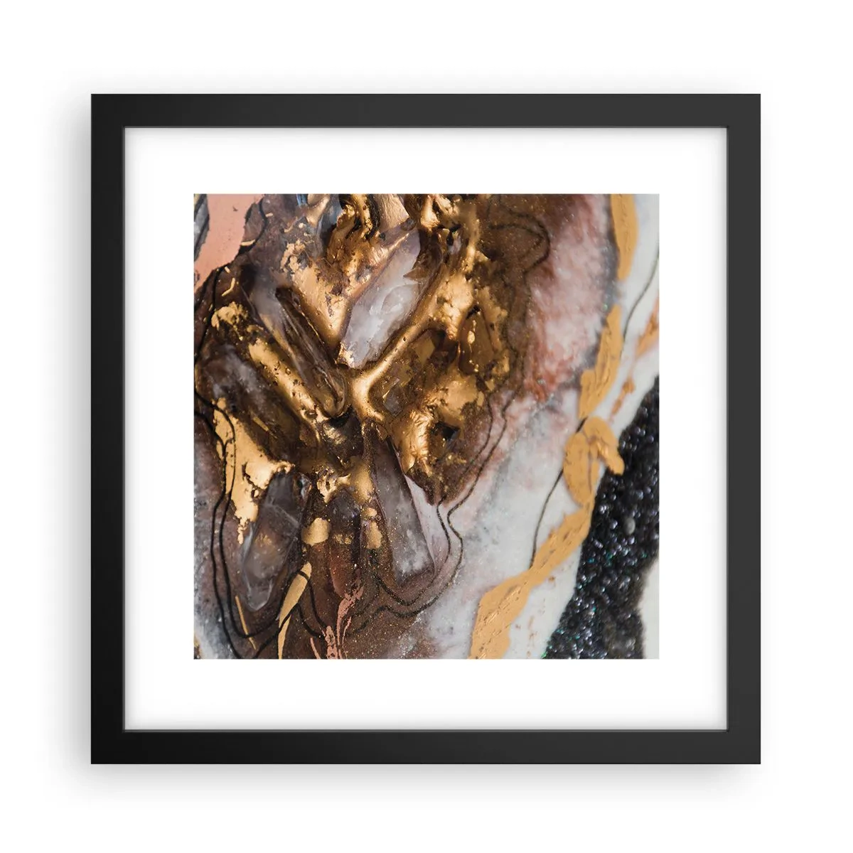 Poster in einem schwarzem Rahmen - Das Element der Erde - 30x30 cm